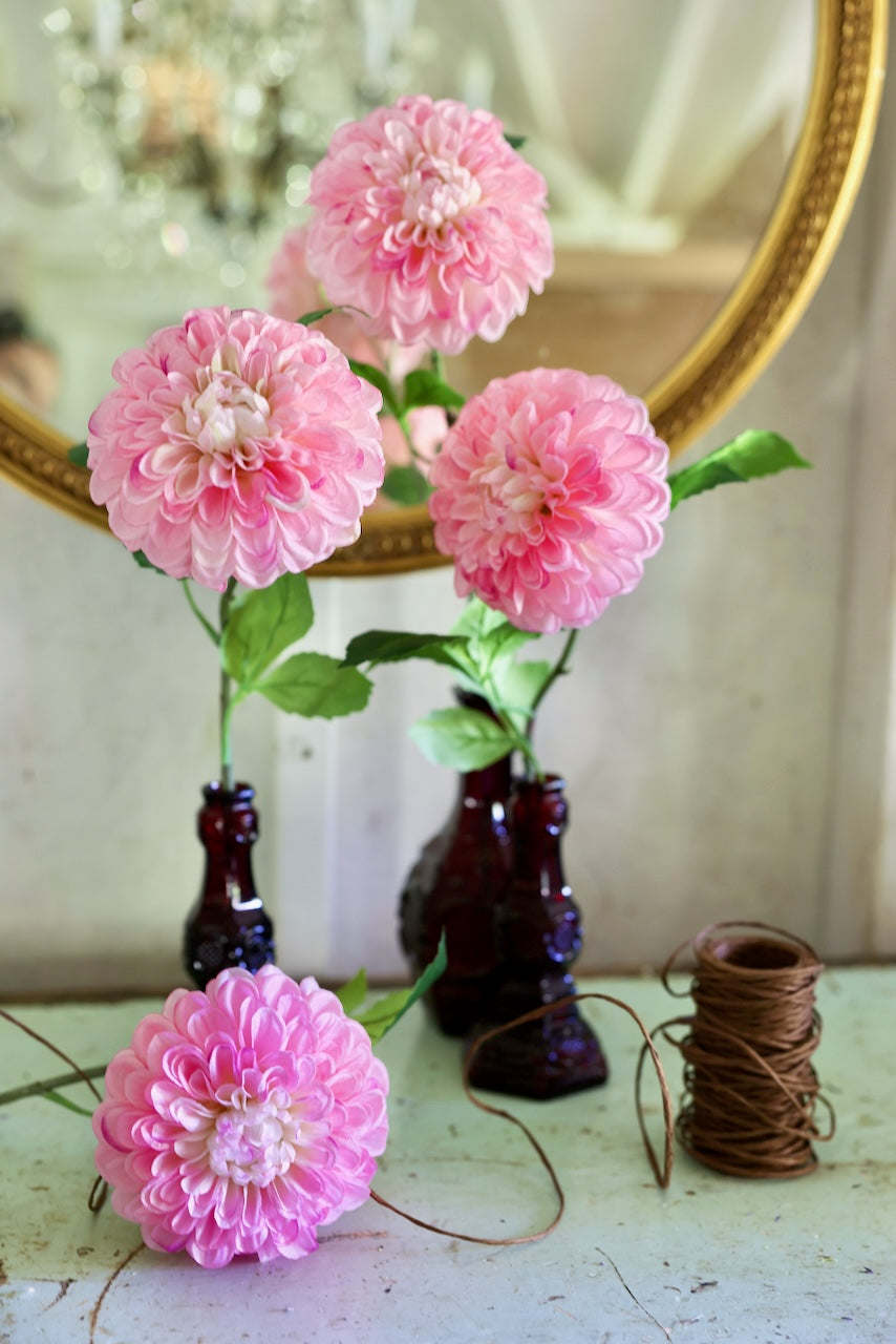 Pink Dahlias French Market Blooms