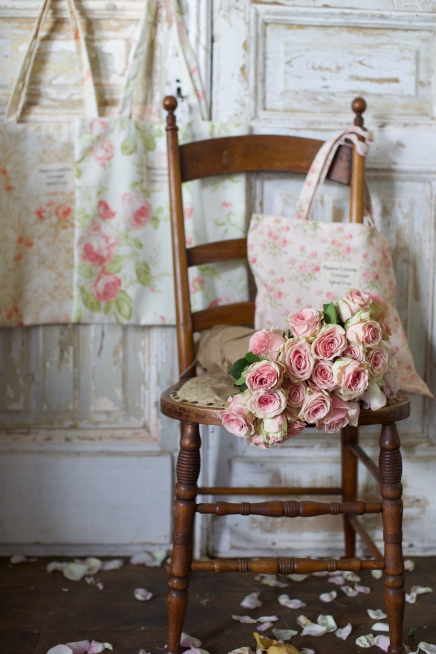 Romantic Vintage Cabbage Roses Tote