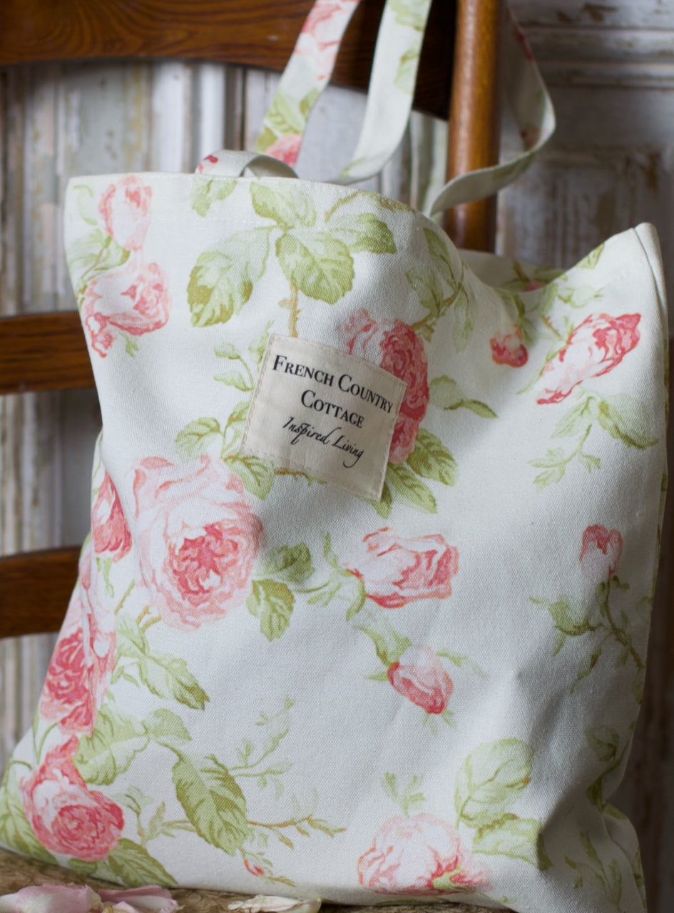 Romantic Vintage Cabbage Roses Tote